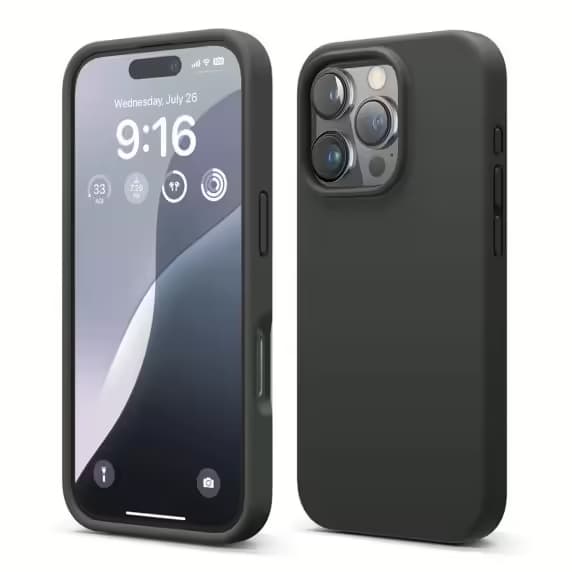 iPhone 16 Pro Case - Silicone Rvelon Black