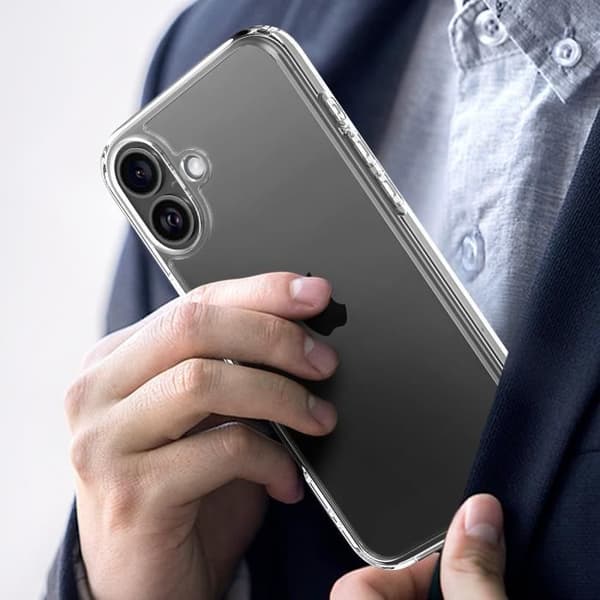 Stötsäkert fodral till iPhone 16 Plus - Spigen SGP - Ultra Hybrid - Bi-material - Transparent