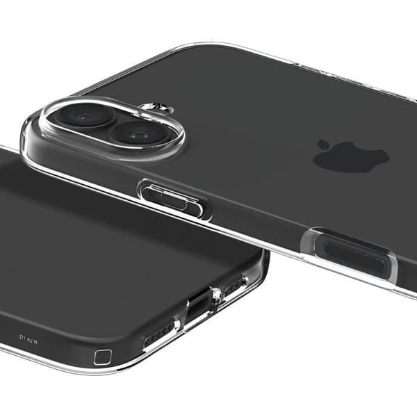 Silikonfodral till iPhone 16 Stötsäker Slim Design Qi-kompatibel Spigen SGP Transparent