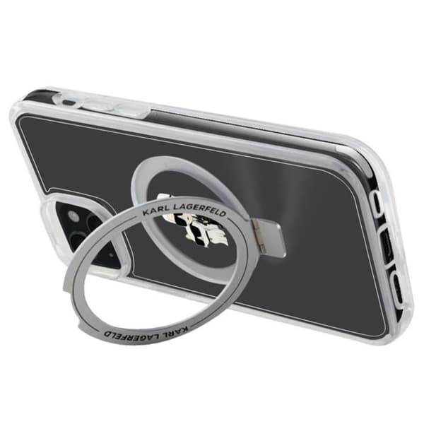 Skal till iPhone 15 Plus Karl Lagerfeld - Silikongelförstärkta hörn - Genomskinlig