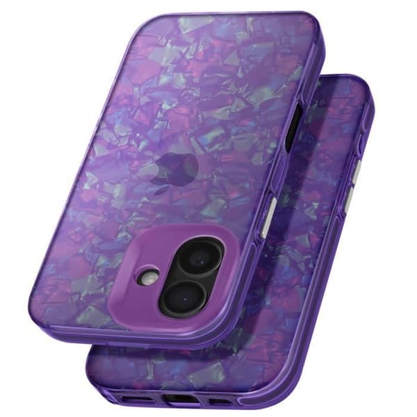 Fodral till iPhone 16 Plus Stötsäker Mjuk Tutti Frutti Lila