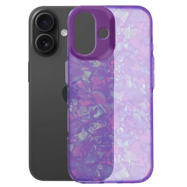 Fodral till iPhone 16 Plus Stötsäker Mjuk Tutti Frutti Lila