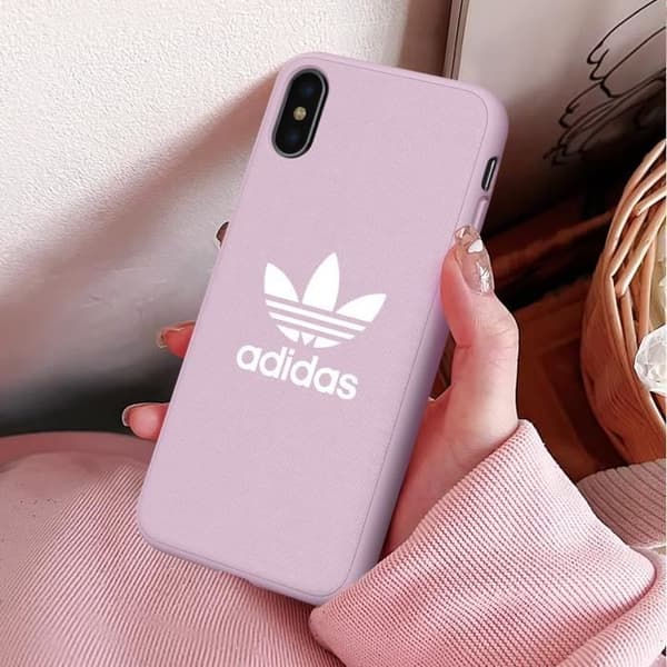 Skal till iPhone X och XS - ADIDAS - Canvas - Silikongel - Rosa