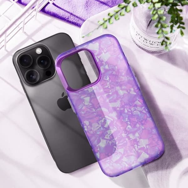 Skal till iPhone 16 Pro Max - AVIZAR - Tutti Frutti Violet - Stötsäker Mjuk - Upphöjda kanter