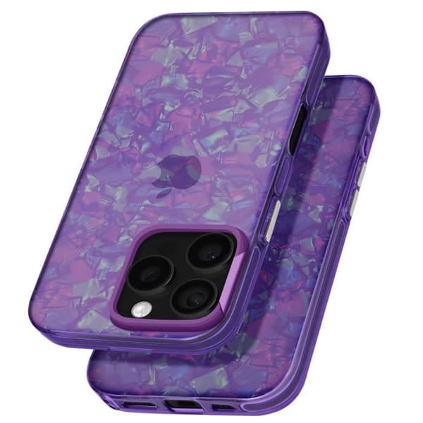 Skal till iPhone 16 Pro Max - AVIZAR - Tutti Frutti Violet - Stötsäker Mjuk - Upphöjda kanter