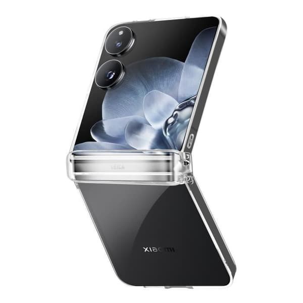 Fodral för Xiaomi Mix Flip Hard Synlig designskydd Gångjärn Transparent