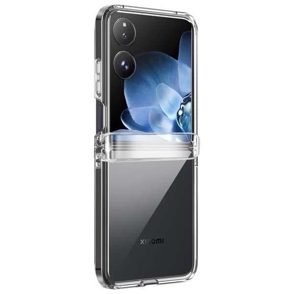 Fodral för Xiaomi Mix Flip Hard Synlig designskydd Gångjärn Transparent