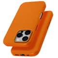 Miniatyrbild 2 av 4: Skal till iPhone 16 Pro Max - AVIZAR - Högkvalitativt veganskt läder - Orange - Integrerad MagSafe