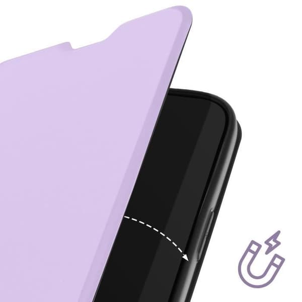 Fodral till iPhone 16 - AVIZAR - Soft touch - Korthållare - Videostöd - Ljuslila