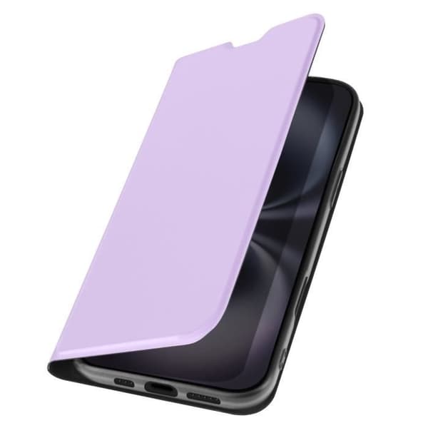 Fodral till iPhone 16 - AVIZAR - Soft touch - Korthållare - Videostöd - Ljuslila