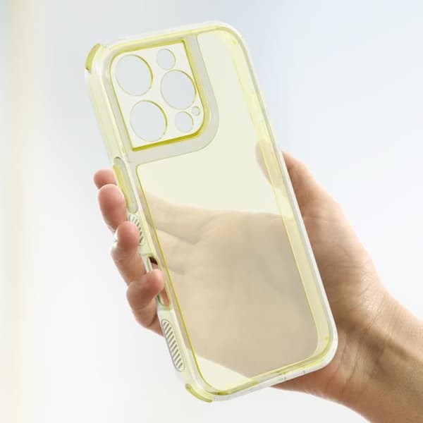 Skal till iPhone 16 Pro Max - AVIZAR - Gul förstärkta stötfångarhörn