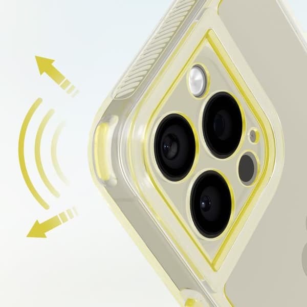Skal till iPhone 16 Pro Max - AVIZAR - Gul förstärkta stötfångarhörn
