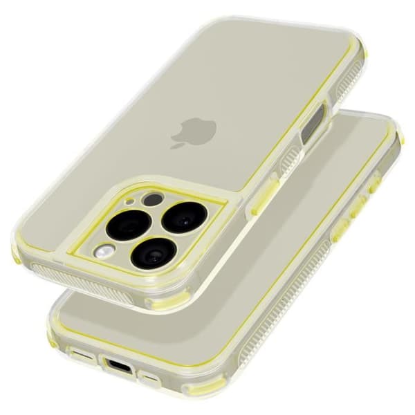 Skal till iPhone 16 Pro Max - AVIZAR - Gul förstärkta stötfångarhörn