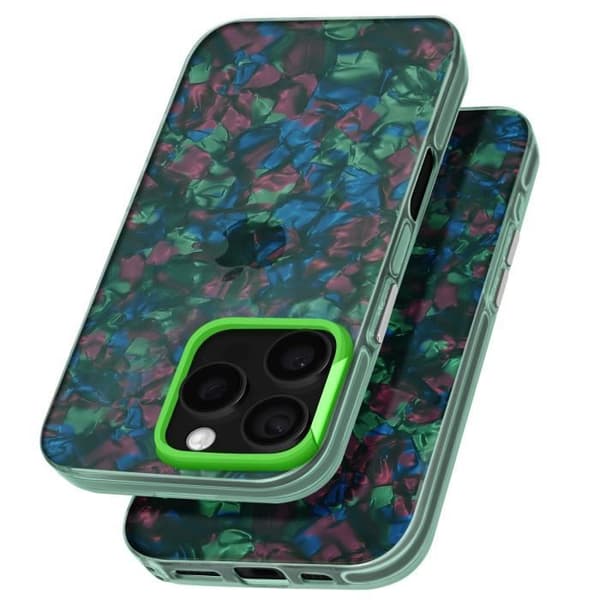 Skal till iPhone 16 Pro Max Stötsäker Mjuk Tutti Frutti Grön