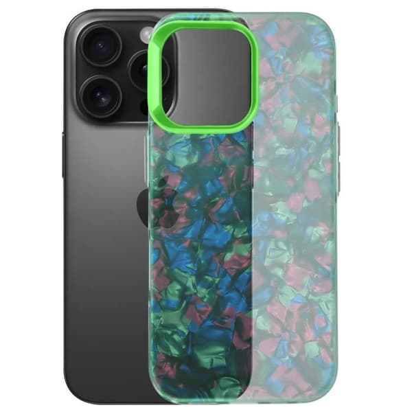 Skal till iPhone 16 Pro Max Stötsäker Mjuk Tutti Frutti Grön