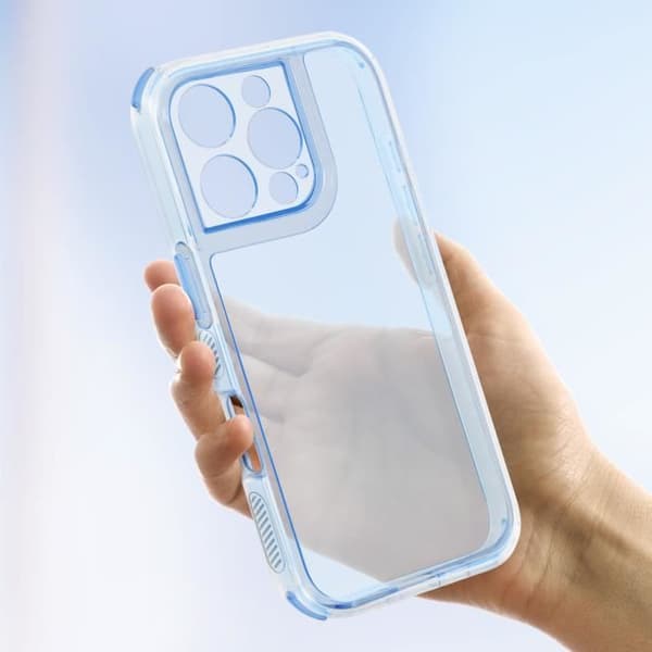 Skal till iPhone 16 Pro Max - AVIZAR - Förstärkta stötfångarhörn - Blå