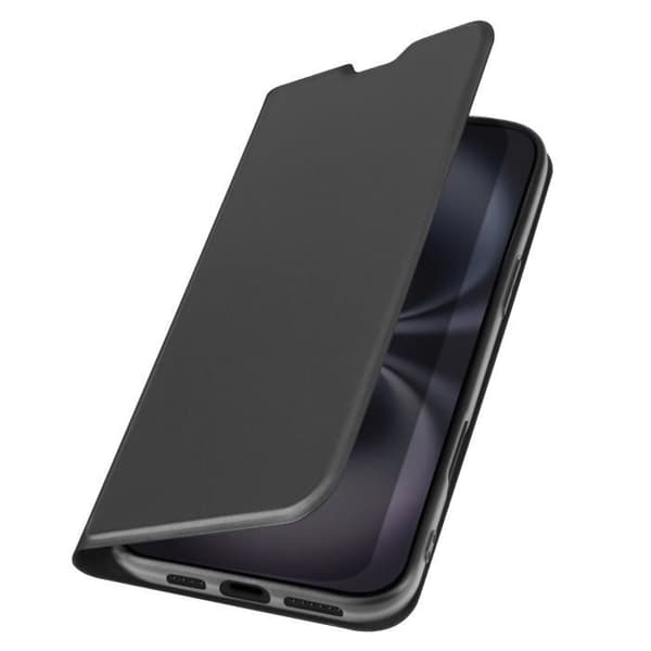 Fodral till iPhone 16 Plus - AVIZAR - Soft touch - Korthållare - Videostöd - Svart