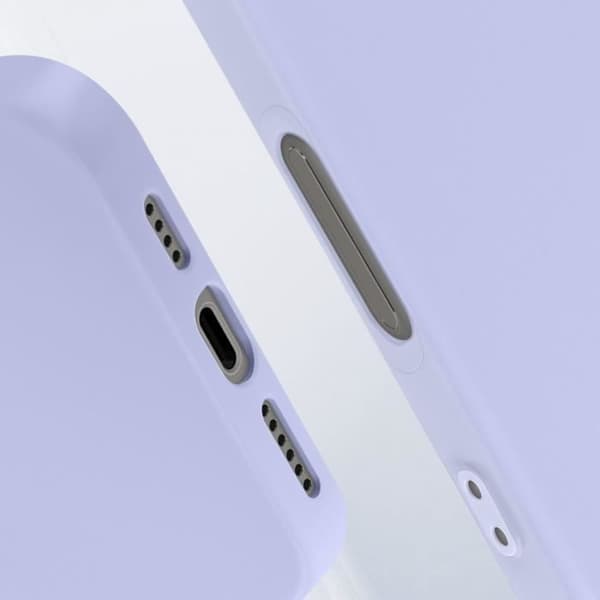 Fodral till iPhone 16 Pro Max - AVIZAR - Flexibel silikonringhållare - Lila - Lavendel - Blandat