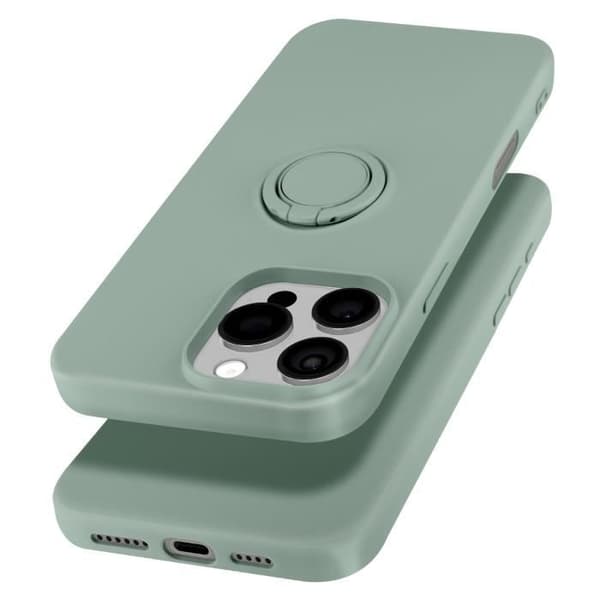 Skal till iPhone 16 Pro Max - AVIZAR - Flexibel Silikonring Stöd Grön