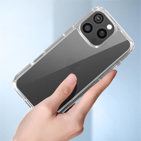 Fodral till iPhone 16 Pro Max Stötsäkert Bi-material Tunt och Lätt Transparent