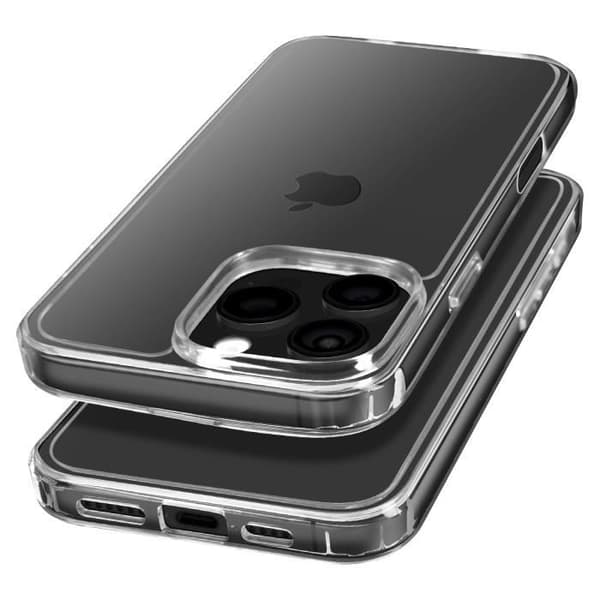 Fodral till iPhone 16 Pro Max Stötsäkert Bi-material Tunt och Lätt Transparent