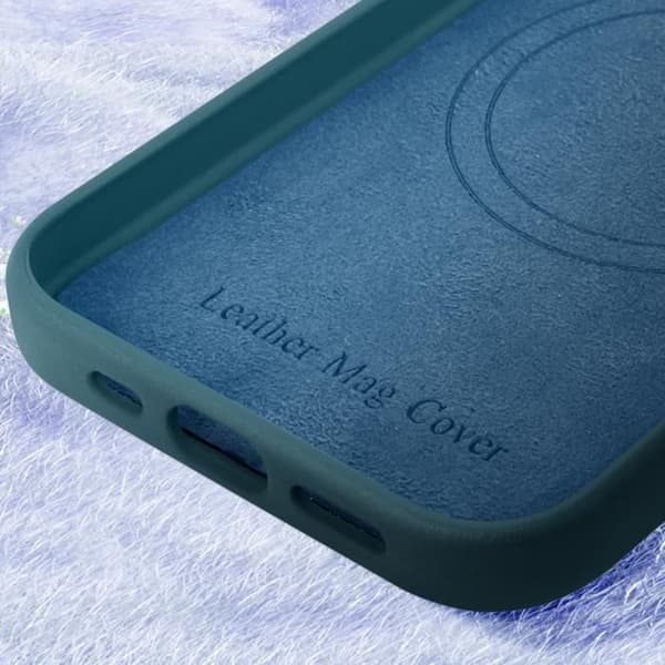 MagSafe Fodral till iPhone 16 i högkvalitativt veganskt läder i Duck Blue