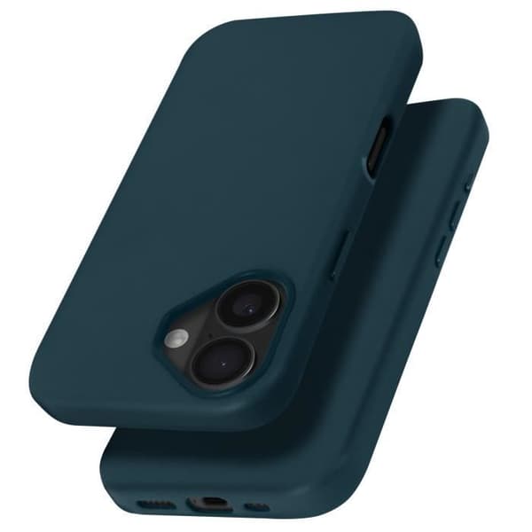 MagSafe Fodral till iPhone 16 i högkvalitativt veganskt läder i Duck Blue