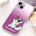Miniatyrbild 3 av 4: Fodral till iPhone 14 Plus - KARL LAGERFELD - Choupette Eat - Rosa - Upphöjda kanter