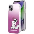 Miniatyrbild 4 av 4: Fodral till iPhone 14 Plus - KARL LAGERFELD - Choupette Eat - Rosa - Upphöjda kanter