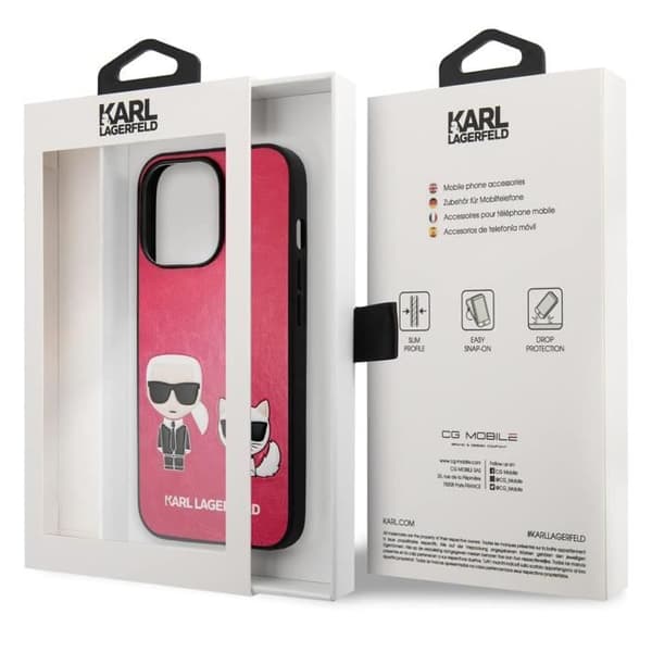 Skal till iPhone 13 Pro - KARL LAGERFELD - Bi-material - Upphöjda kanter - Svart