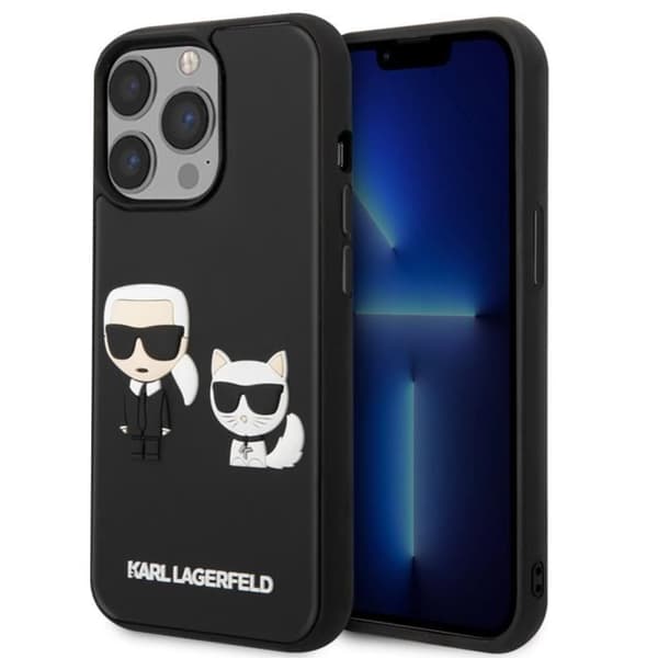 Skal till iPhone 13 Pro Max - KARL LAGERFELD - Bi-material - Upphöjda kanter - Svart