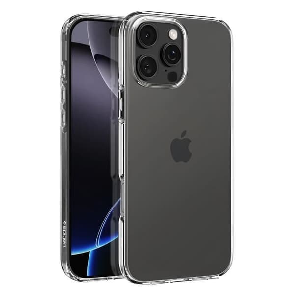 Silikonfodral till iPhone 16 Pro Stötsäker Slim Design Qi-kompatibel Spigen SGP Transparent