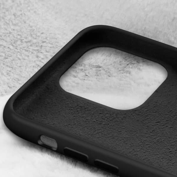 Skal till iPhone 14 Pro - KARL LAGERFELD - Karl’s Head Series - Silikongel - Upphöjda kanter - Svart