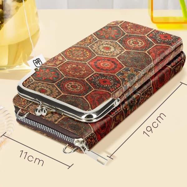 Cork Sock Case Double Pocket Sexkantigt Mönster Flerfärgad