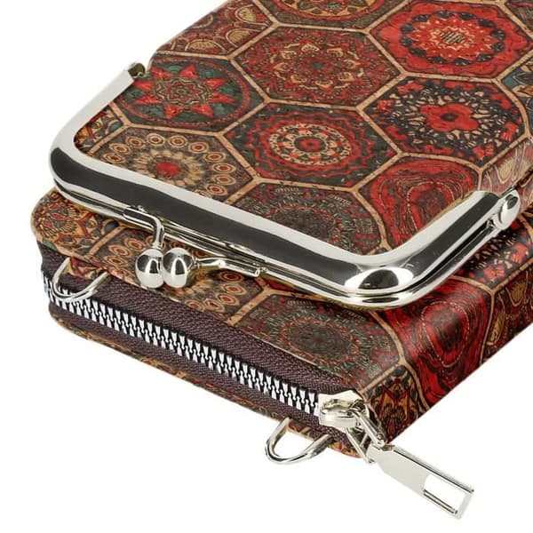 Cork Sock Case Double Pocket Sexkantigt Mönster Flerfärgad
