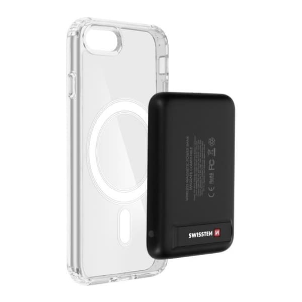 iPhone 8, SE 2020 och SE 2022 fodral och Powerbank 5000 mAh Magsafe Swissten