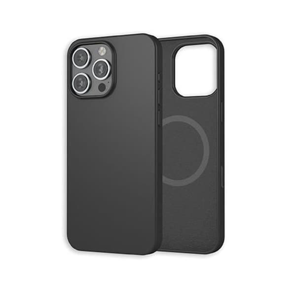 Fodral till iPhone 16 Pro Max MagSafe Silikon Oleofobisk och anti-skrapa MW Svart