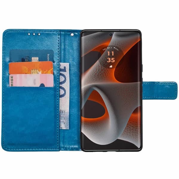 Wallet cover 3-kort Motorola Edge 50 Neo - Lyseblå