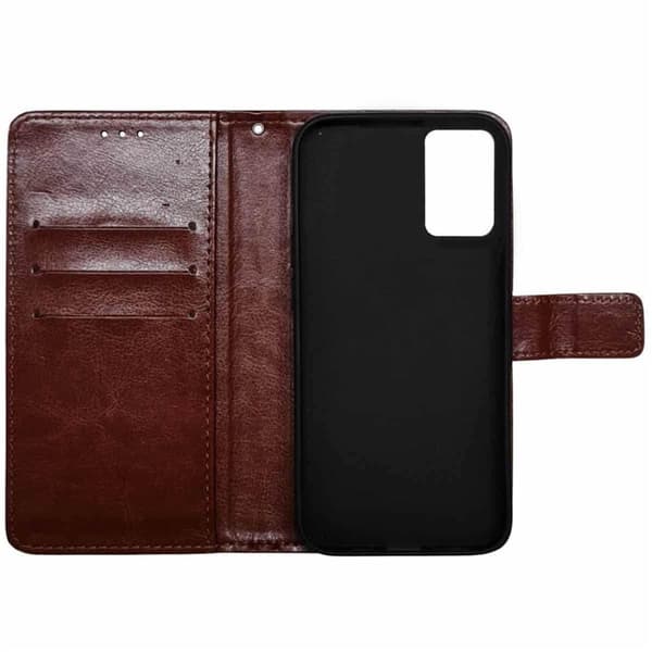 Lommebokdeksel 3-kort Motorola Moto E14 - Brun