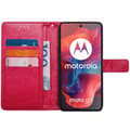 Miniatyrbild 1 av 4: Plånboksfodral 3-kort Motorola Moto G04 - Rosa