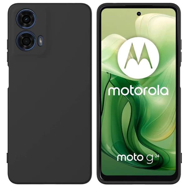 Liquid silikone cover Motorola Moto G24 - Sort