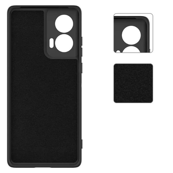 Liquid silikone cover Motorola Moto G85 - Sort
