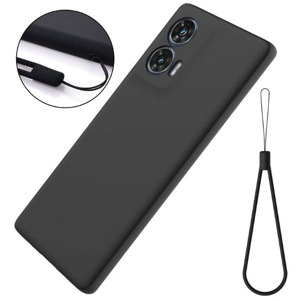 Liquid silikone cover Motorola Moto G85 - Sort