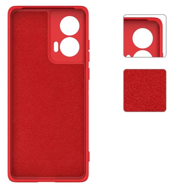 Liquid silikone cover Motorola Moto G85 - Rød