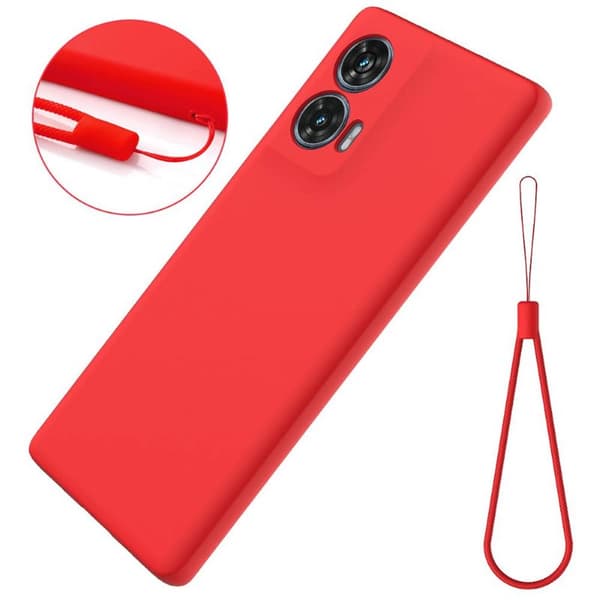 Liquid silikone cover Motorola Moto G85 - Rød