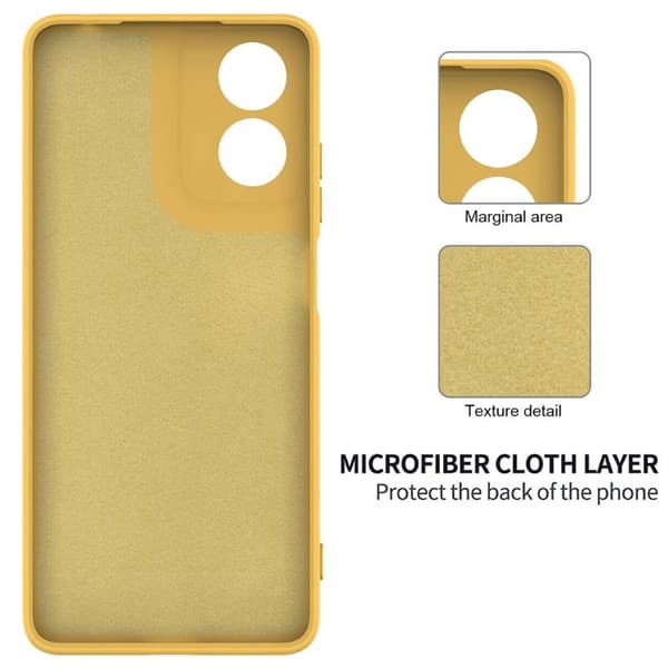 Liquid silikone cover Motorola Moto G04 - Gul