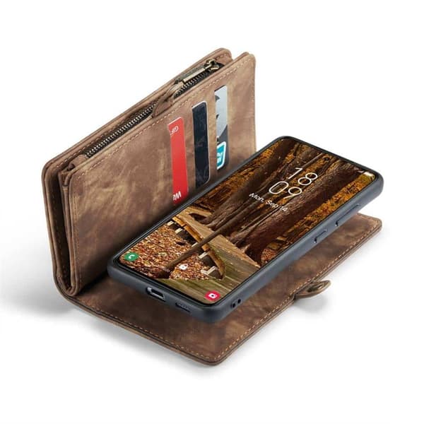 CaseMe mobilfodral 008 8-kort Samsung Galaxy S24 FE - Brun