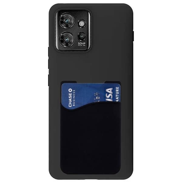 Silikone cover med kortholder Motorola ThinkPhone - Sort