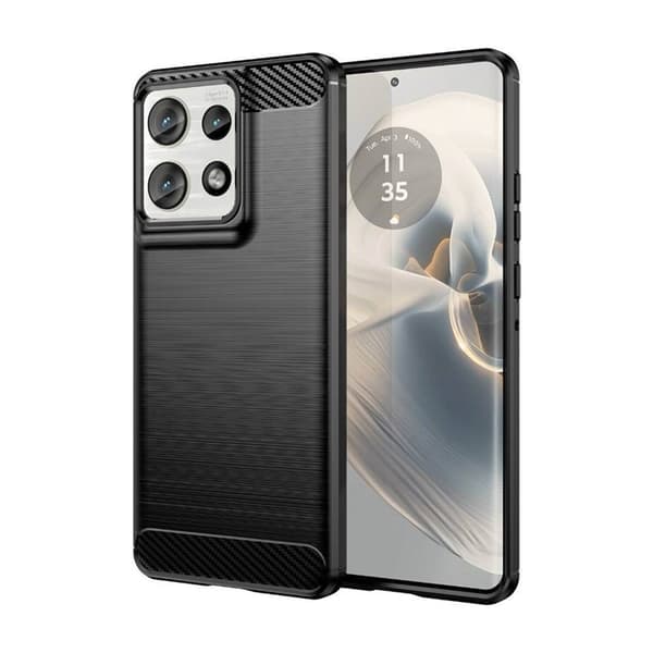 Borstat silikon skal Motorola Moto G75 5G - Svart