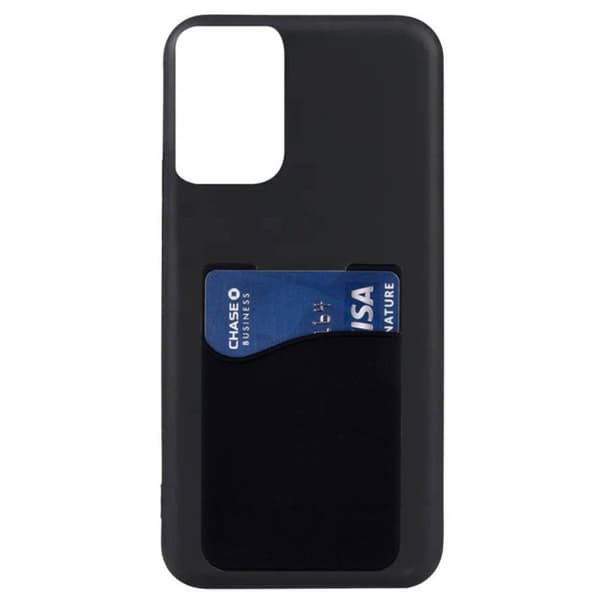 Silikone cover med kortholder Motorola Moto G04 - Sort